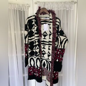 San Lorenzo Sweater Cardigan Made in Italy Size: L NWT